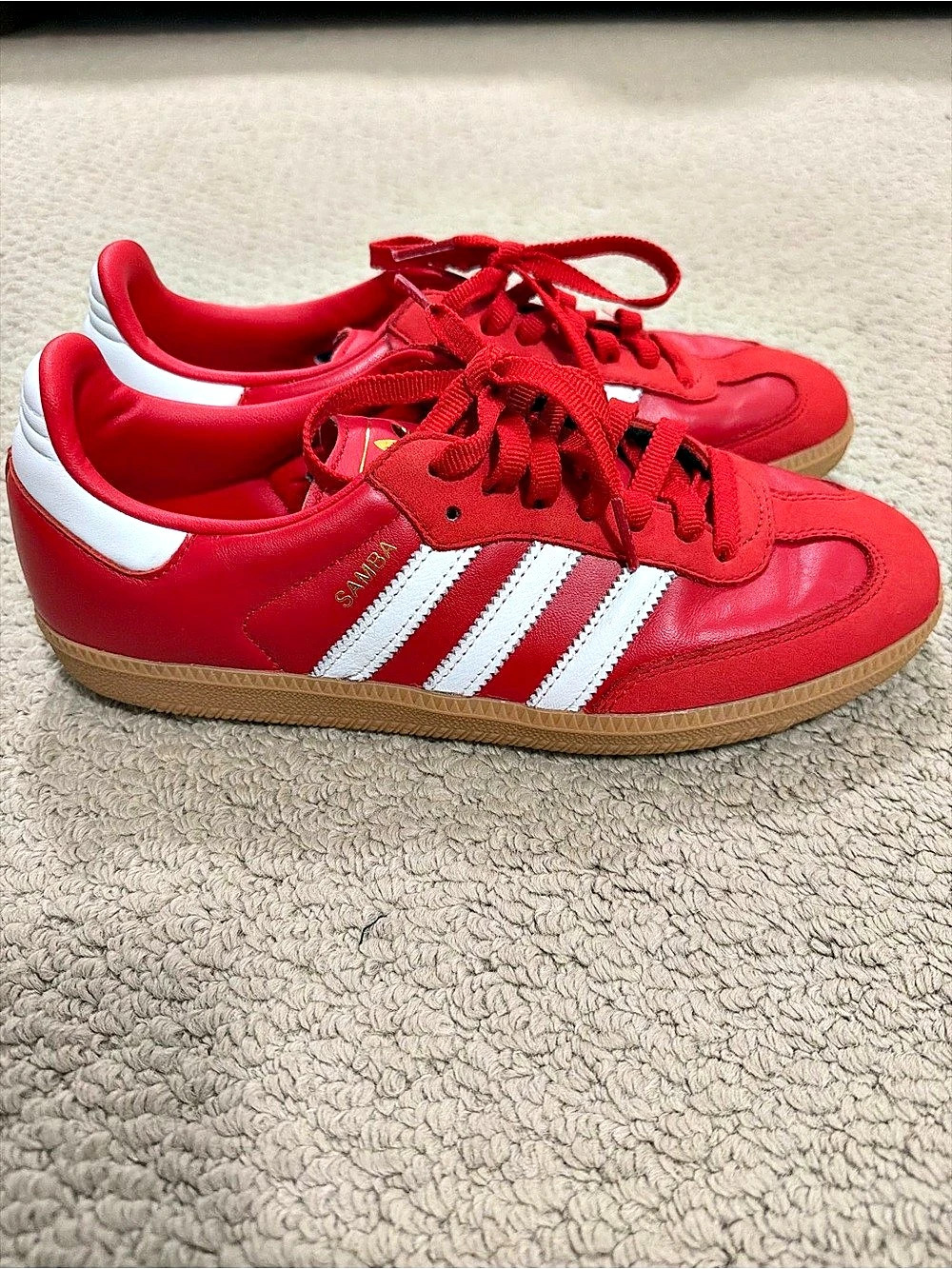 adidas Samba Sneakers Red & White US 9